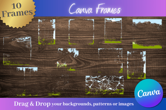 10 Distressed Grunge Canva Frame Borders for Raw Creativity