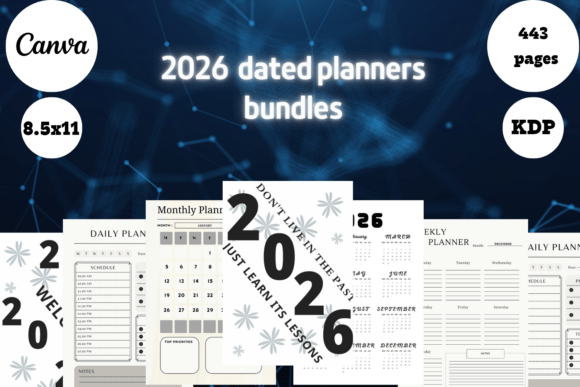 Best Simple 2026 Dated Planners Bundle: A Modern Monochrome Toolkit