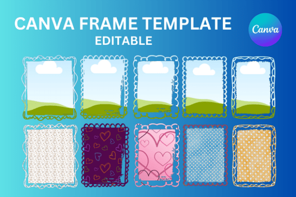 Border Doodle Whimsical Canva Frame: A Playful Design Asset