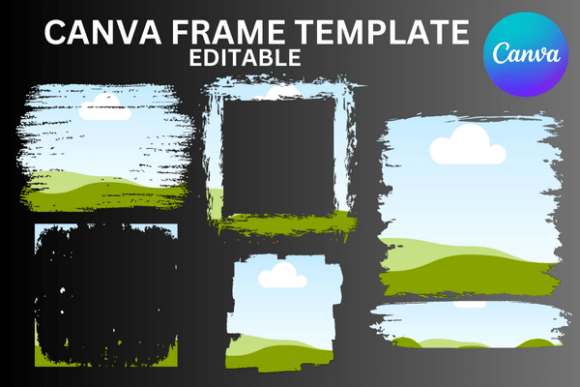 Brushstroke Canva Frame Custom Template: Elevate Your Digital Designs