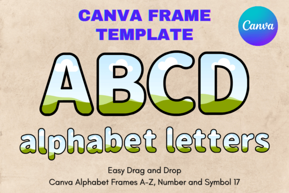 Canva Letters Frame Alphabet Template_17: Your Next Design Shortcut