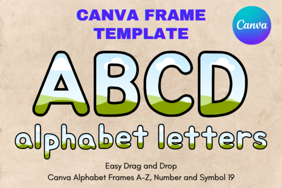 Canva Letters Frame Alphabet Template_19: Your Design Shortcut
