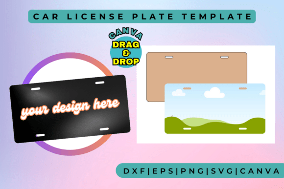 Car License Plate Template: Modern Display Design