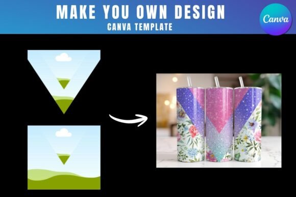 Create Dynamic Tumbler Designs with V Split Canva Templates