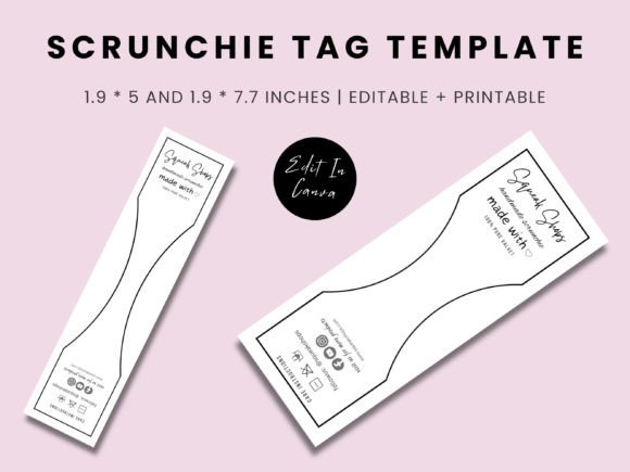 Elevate Your Scrunchie Business with Canva Tag Templates