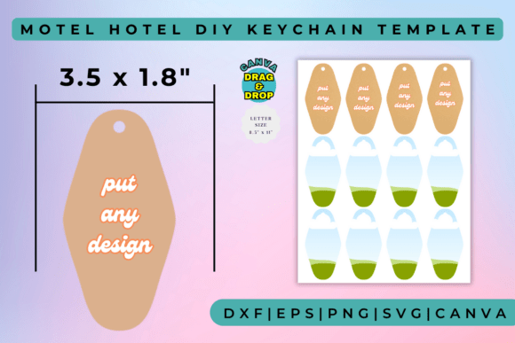 Motel Hotel DIY Keychain Template: Instant Nostalgia for Your Brand