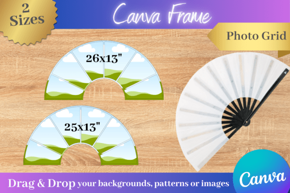 Photo Grid Canva Clack Fan Template: Creative Design Unleashed