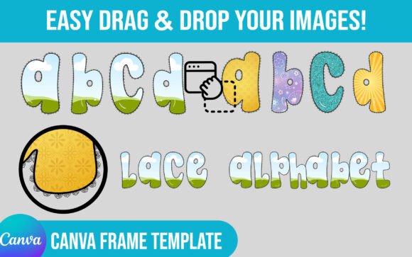 Preppy Lace Canva Alphabet Template: A Fresh Take on Digital Design