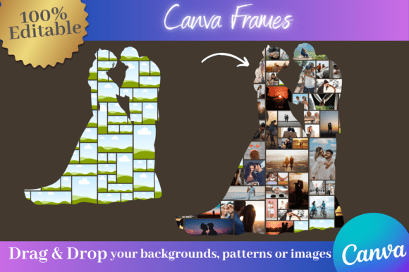 Transform Memories with Bride & Groom Photo Collage Frames