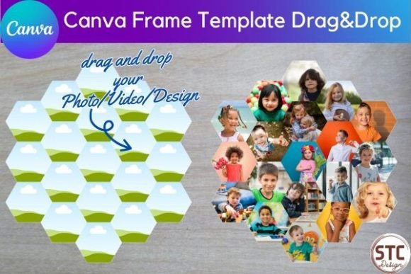 Unlock Creative Potential with Honeycomb Photo Collage Canva Frame