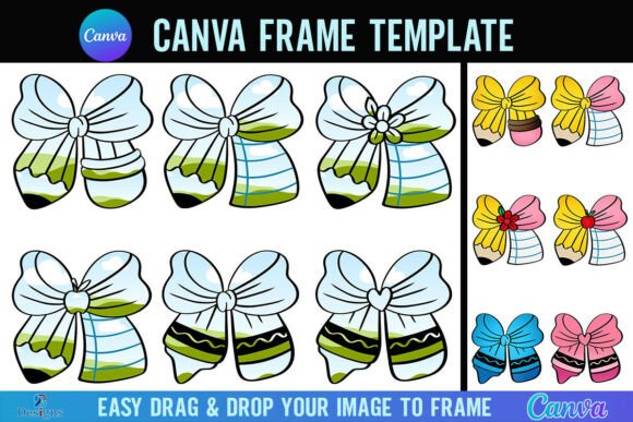 Using the Pencil Bow Canva Teacher Crayon Coquette Font Style